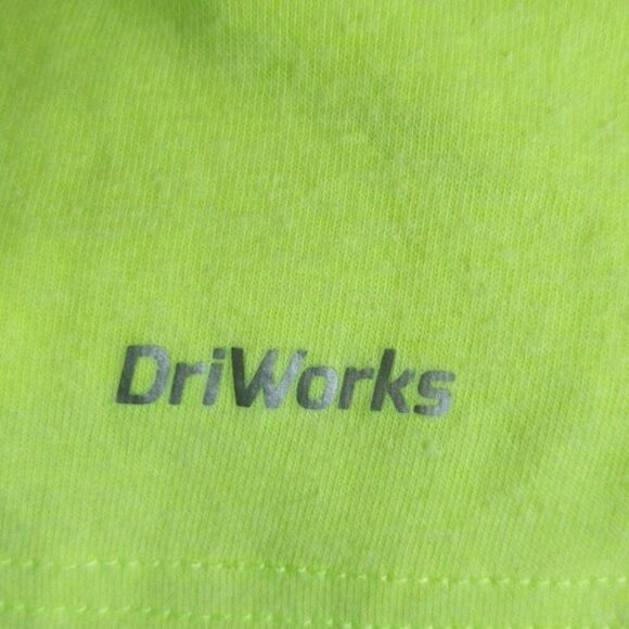 Athletic Works men's medium long sleeve t-shirt tee, fluorescent yellow caution - Picture 5 of 5